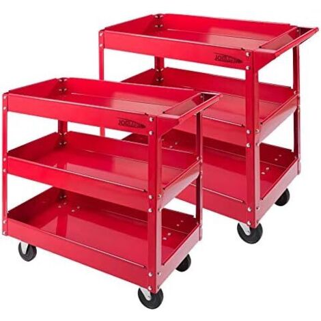 Juego 2 CARROS DE 3 BANDEJAS CON RUEDAS. CARRO DE TALLER PROFESIONAL (1/5)