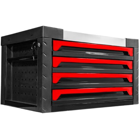 Caja de Herramientas tipo COFRE Con 4 Cajones y bandeja de acero inoxidable , 690 x 465 x 383 mm