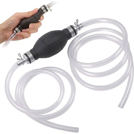 Bomba manual para transferencia de líquidos agua, bomba sifón manual para combustible automóviles gasolina,aceite, líquido, agua, tanques de agua y peceras con manguera 2 metros