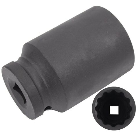 Llave de Vaso de impacto LARGO 1/2" 12 CARAS,  30 MM (Especial bujes, transmisiones, etc)