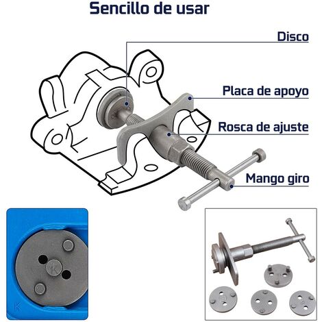 Reposicionador de pistones de freno y Separador de frenos por carraca