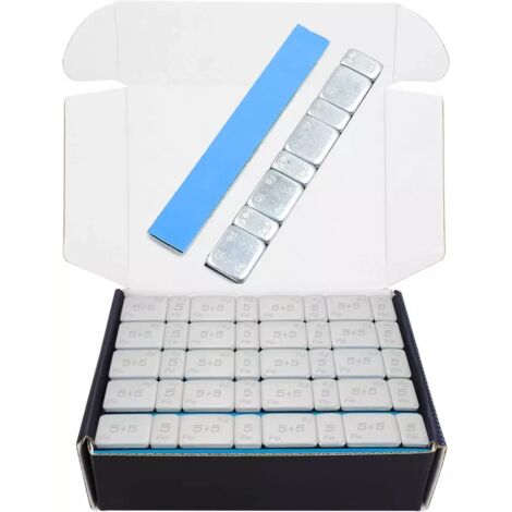 JUEGO 50 TIRAS CONTRAPESAS ADHESIVAS PARA EQUILIBRADO DE RUEDAS TIRA 60 GRAMOS (1/5)