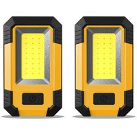 Juego de 2 Linternas de Taller LED recargable USB COMPACTA y Bateria externa POWERBANK para cargar movil 4000mAh, 600Lm