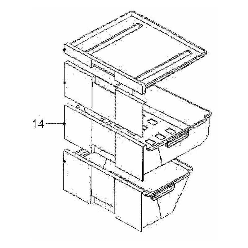 Componente Frigorifero Lamona Howdens LAM6300 Con Maniglia Anteriore - Per Frigoriferi Da Incasso, Trasparente Cassetto Frigo Lamona - Foto 5