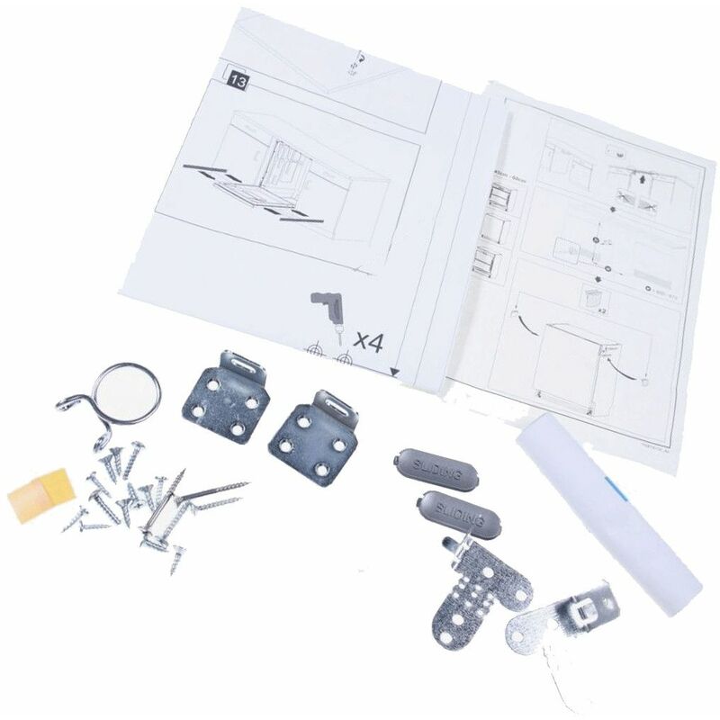 Sparefixd Kit Di Installazione Per Sportello Lavastoviglie Indesit – Equivalente C00543155, Compatibile Con Modelli DIFP8T96ZUK, DIO3T131AFE, I3ID534A E Altri