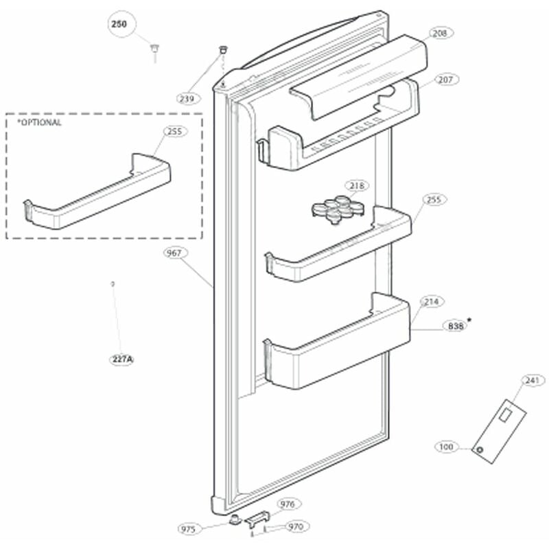 BALCONCINO PORTA BOTTIGLIE FRIGORIFERO BEKO Larghezza 432mm