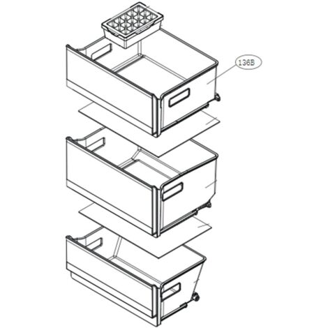Cassetto superiore (freezer) (codice 136B) - Frigorifero, congelatore - LG - 4367858