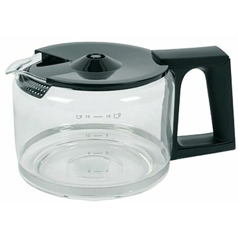 Caraffa Nera Per Caffettiera Krups F0464210F 8 Tazze: Ricambio Originale