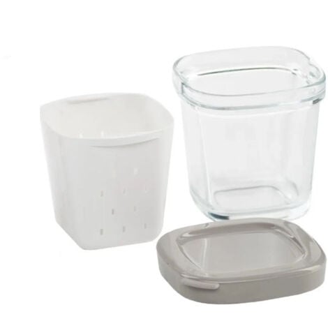 Scatola di 6 vasetti di yogurt in vetro con coperchio e sgocciolatoio -  Yogurtiera, Formaggiera - SEB - 2551093216568005013