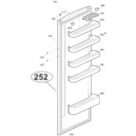 Guarnizione della porta (codice 252) - Frigorifero, congelatore - BEKO - 4346958