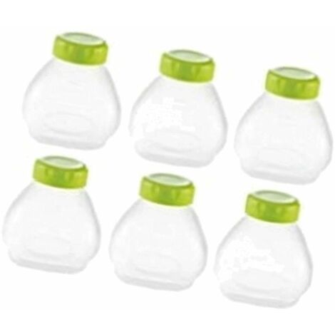 6 Bottiglie Spremibili Per Condimenti Da 500 Ml - Plastica Alimentare, Beccuccio Agugliato, Senza BPA - Per Salse, Ketchup, Olio E Decorazioni