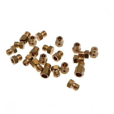Kit Conversione Gas Naturale Per Fornelli A 5 Fuochi - 5 Ugelli/Iniettori In Ottone (0.73mm X4, 0.97mm X1)
