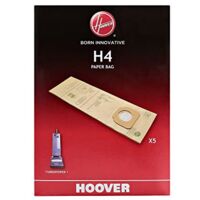 Hoover H4 Sacchetti per Battitappeto, Originali, in Carta, Anti-Odore, Extra Filtranti, Compatibili con Battitappeto Hoover Turbopower 1, 4 Pezzi