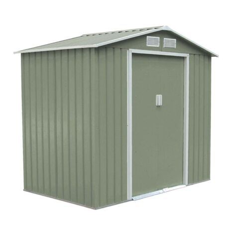 Evre XL Garden Shed Outdoor Storage Patio With Lockable Door Strong Structure (Light Green)