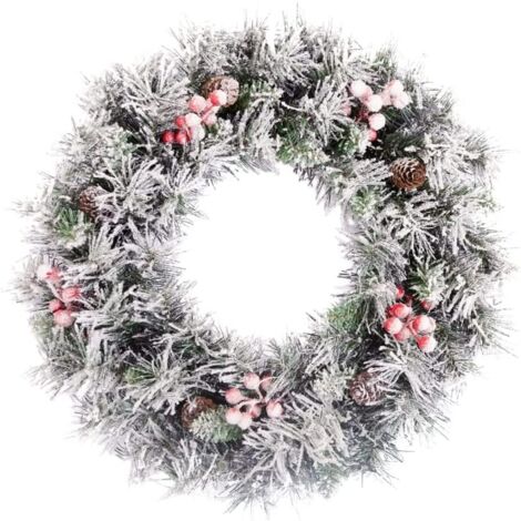 EVRE 50cm/20 inches Artificial Christmas Front Door Wall Hanging Festive Wreath (1/5)