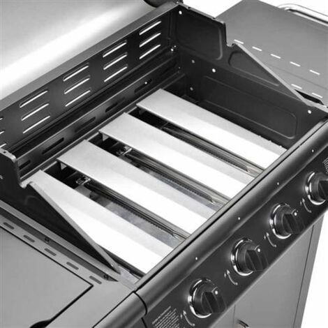 CosmoGrill Pro  4+1 Gas Burner Grill BBQ Barbecue Incl. Side Burner - Black