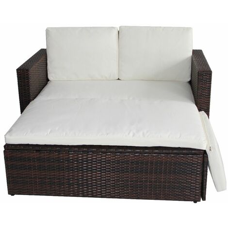 Evre Outdoor Rattan Garden Sofa, Outdoor Furniture Bed