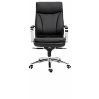 Evre Stylish Swivel Office Chair Height Adjustable With Padded Headrest (Black)