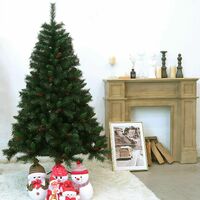 Evre Artificial Christmas Tree With Pine Cones & Berries with PVC Tips 7ft