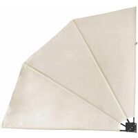 EVRE Manual Wall Mountable Awning Waterproof UV-Resistant Balcony Patio Privacy (Beige, 140x140cm)