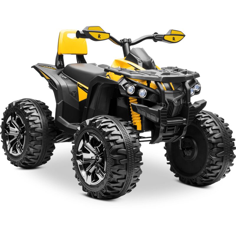 QUAD RACER YELLOW niños moto eléctrico infantil 12V bateria recargable 4 ruedas +3 años