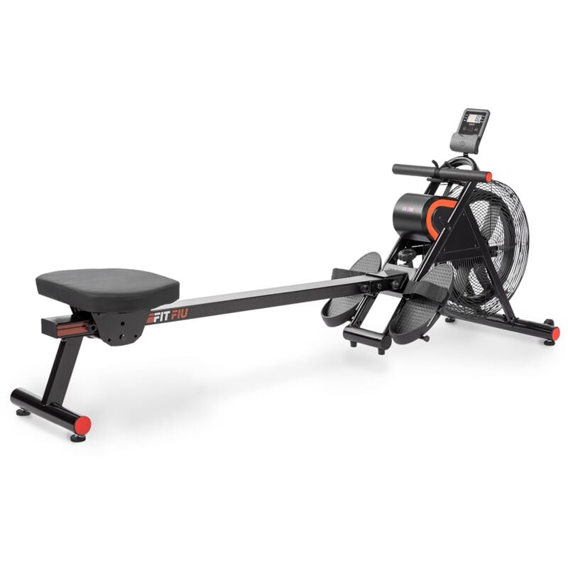 Máquina de remo RA-200 con resistencia por aire, plegable, con ruedas, entrenamiento cardio y cross training en casa, LCD, peso máx. usuario 110kg – FITFIU Fitness