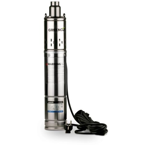 Bomba sumergible aguas limpias 370 W (0,5 CV) caudal máximo 20 L/min, altura de bombeo hasta 50 m, diseño compacto, resistente, fácil de instalar, mantener, ideal pozos, riego doméstico y abastecimien
