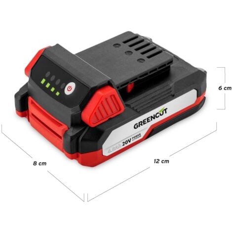 Batería de litio 20V 4.0Ah para herramientas y maquinaria de jardinería inalámbricas - Greencut BT204L