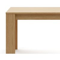 Mesa de comedor, mesa para salon o cocina, mueble sala de estar, mesa cocina, mesa rectangular en madera MDF resistente, estilo moderno, 160x90x75cm, roble