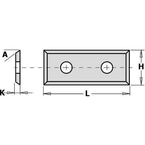 CMT – Couteau réversible STD 39,5 x 9 x 1,5 mm – Résistance à l'usure et à la corrosion – Performance de coupe accrue – Pour usinage précis - HW-F1730