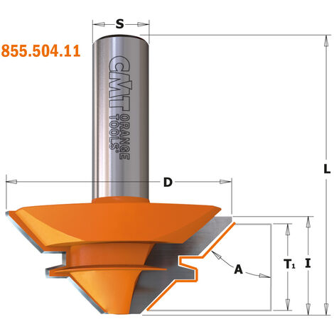 Cmt : Fraise Queue D Aronde 15,8 X 22 Mm - Queue 12 Mm