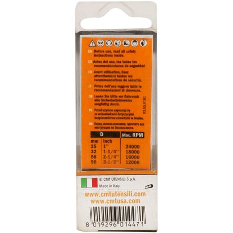 CMT 196.200.11 - Fresa Helicoidal Z3/r Neg. D=20x60x120 Hwm Dx