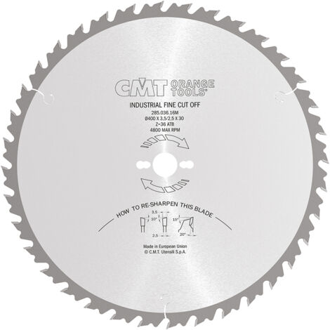 Lame de scie CMT 293 350x3 5x35 Z28 10° (1/5)