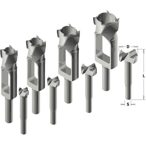 500.003.08 COFFRET DE 8 PIÈCES À PERCER POUR CHARNIeRES   SP   D=15-20-25-30  DR