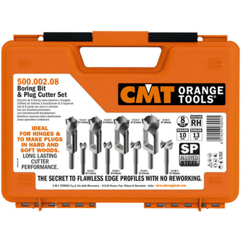 500.003.08 COFFRET DE 8 PIÈCES À PERCER POUR CHARNIeRES   SP   D=15-20-25-30  DR
