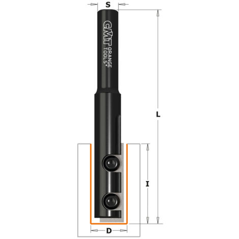 CMT – Fraise à coupe droite avec couteau Z1 – Largeur 12mm – Dimensions 14x50x96mm – Pour défonceuses portatives (1/5)