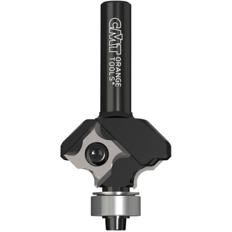 CMT – Fraise à arrondir avec plaquettes réversibles HW Z2 – S=8 D=12,7 L=57,5 R=3 – Pour bois dur et mélaminé (1/5)