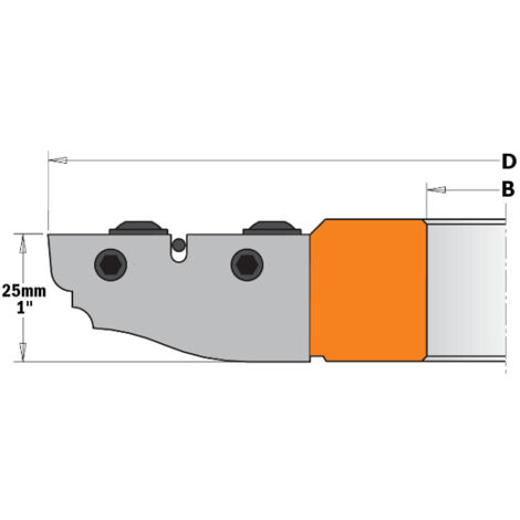 CMT 695.012B - Par De Cuchillas Para Cabezales 694.012 Hw 50x25x2 Tipo B 86313893