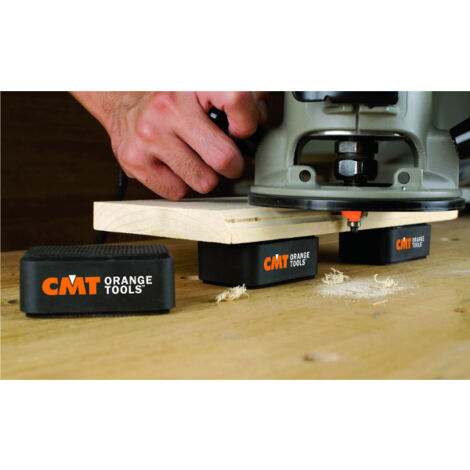 CMT – BBS001 Jeu de 4 supports pour plans de travail 75x50x25mm – Surface antidérapante – Maintien ferme sans pinces