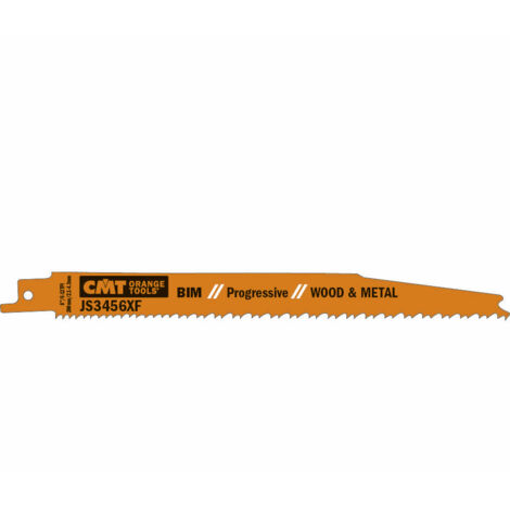 JS3456XF-5 5 LAMES DE SCIES SABRES EN BIMeTAL POUR BOIS/MeTAUX 200X2,1-4,3X6-12TPI (1/5)