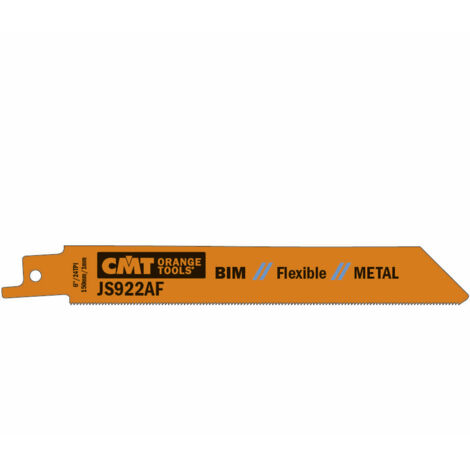 JS922AF-5 5 LAMES DE SCIES SABRES EN BIMeTAL POUR MeTAUX 150X1X24TPI (1/4)