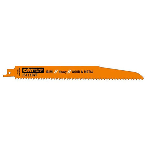 JS922VF-5 5 LAMES DE SCIES SABRES EN BIMeTAL POUR BOIS/MeTAUX 150X1,8-2,6X10-14TPI (1/5)