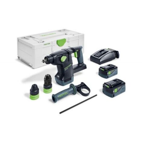Festool – Perforateur burineur sans fil 18V – Moteur EC-TEC sans charbons – Force de frappe 2,6J – Mandrin SDS-Plus pour béton jusqu'à 26mm (1/10)