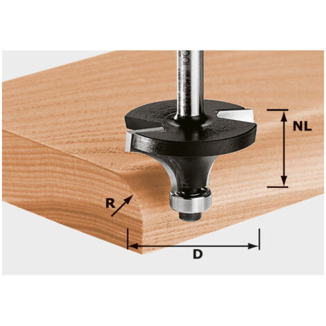 491016 Festool Fraise à moulurer HW S8 D38,1/R12,7 KL (1/2)