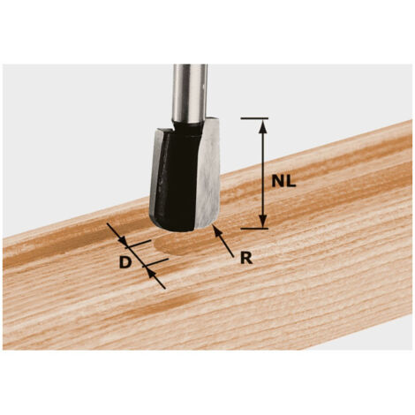 Fraise goulotte HW avec queue de 8mm FESTOOL HW S8 R5 - 490981 (1/4)