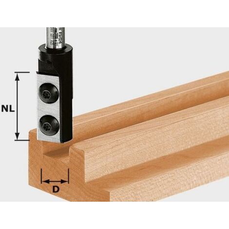 Festool – 491079 Fraise à rainurer 10mm avec plaquettes réversibles HW – Longueur 55mm – Pour fraisage bois et matières plastiques