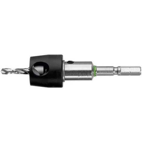 Festool – Foret avec butée de perçage et chanfreinage BSTA HS D 5 CE – Pour béton armé – Perçage et chanfreinage en une seule opération