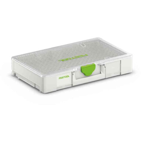 Festool – Systainer³ Organizer SYS3 ORG L 89 – Boîte de rangement pour outils – Surface de base large – Couvercle transparent pour petites pièces