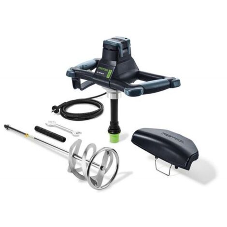 Festool – Malaxeur 1200W pour béton et crépi – Aspiration MX pour mélange sans poussière – Réglage en hauteur ErgoFix – 575813