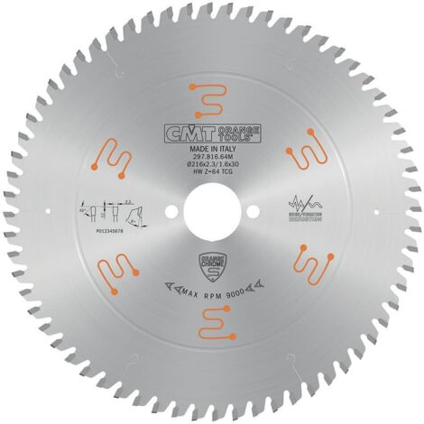 297.816.64M LAME CIRCULARE NO FERR-PLASTIQUE HW 216X2.3/1.6X30 Z64 TCG (1/5)